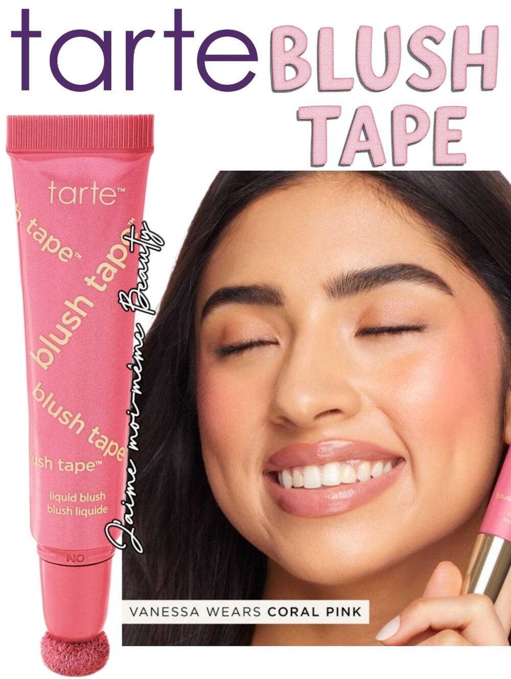 Tarte Shape Tape Liquid Blush Wand Satin Coral Pink